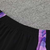 24/25 Germany Black Training Shorts Pants(紫边）