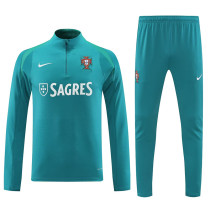 24/25  Portugal Green Half Pull Tracksuit  (半拉链)