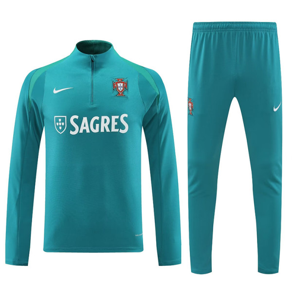 24/25  Portugal Green Half Pull Tracksuit  (半拉链)