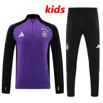 24/25  Germany Purple Kids Half Pull Tracksuit  (半拉链、童装)