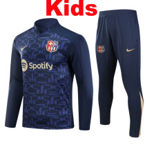24/25 BAR Royal Blue Kids  Half Pull Tracksuit  (童装、半拉链)