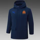 24/25 Marseille Royal Blue Hooded Cotton Coat G244橙色队标