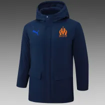 24/25 Marseille Royal Blue Hooded Cotton Coat G244橙色队标