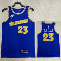 22/23 WARRIORS GREEN #23 Blue Top Quality Hot Pressing NBA Jersey (Retro Logo)