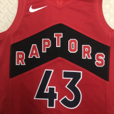 22/23 Raptors SIAKAM #43 Red Top Quality Hot Pressing NBA Jersey