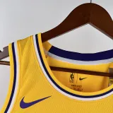 22/23 LAKERS LAKERS #88 Yellow Top Quality Hot Pressing NBA Jersey(圆领)