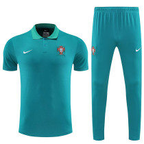 25/26 Portugal Green Polo Collar Pants Set