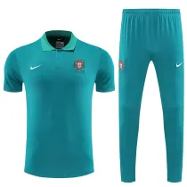 25/26 Portugal Green Polo Collar Pants Set