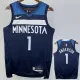 22/23 Timberwolves ANDERSON #1 Blue Top Quality Hot Pressing NBA Jersey