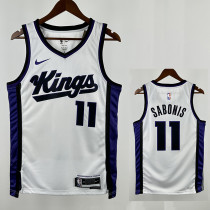 23/24 KINGS SABONIS #11 Whit Home Top Quality Hot Pressing  NBA Jersey