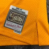 1997 LAKERS O’NEAL #34 Yellow Retro Top Quality Hot Pressing NBA Jersey(圆领)