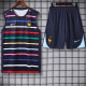 24/25 France Black And Colored StripesTank top and shorts suit