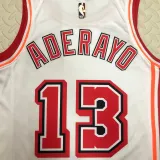 22/23 Heat ADERAYO #13 White Top Quality Hot Pressing NBA Jersey (Retro Logo)