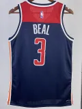 22/23 Wizards BEAL #3 Royal Blue Top Quality Hot Pressing NBA Jersey (Trapeze Edition)