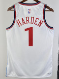 24/25 Clippers HARDEN #1 White City Edition Home Top Quality Hot Pressing NBA Jersey