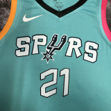 22/23 Sa Spurs DUNCAN #21 Blue City Edition Top Quality Hot Pressing NBA Jersey