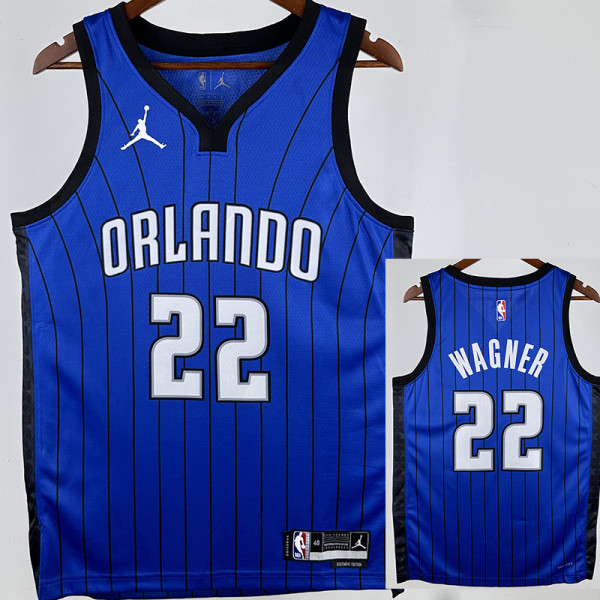 22/23 Magic WAGHER #22 Royal blue Top Quality Hot Pressing NBA Jersey (Trapeze Edition)