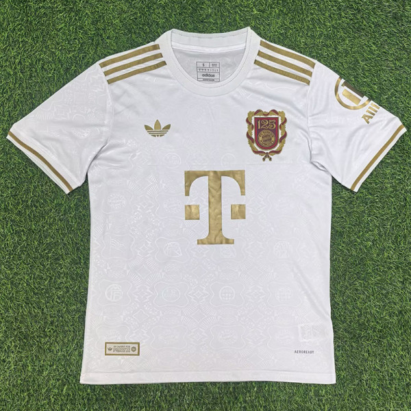 24/25 Bayern White 125th Anniversary Edition  Fans Soccer Jersey