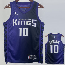 23/24 Kings SABONIS #10 Purple Top Quality Hot Pressing NBA Jersey (Trapeze Edition)飞人版