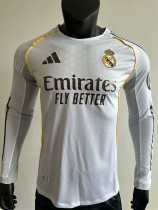 25/26 RMA  Home  Long Sleeve  Player Version  Soccer Jersey