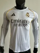 25/26 RMA  Home  Long Sleeve  Player Version  Soccer Jersey