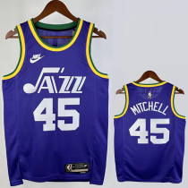 23/24 JAZZ MITCHELL #45 purple Top Quality Top Quality Hot Pressing NBA Jersey (Retro Logo)