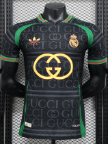 24/25 RMA Black Gucci Player Version Soccer Jersey