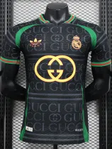 24/25 RMA Black Gucci Player Version Soccer Jersey