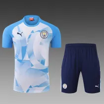 24/25 Man City  Blue & White Training Short Suit