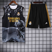 24/25 RMA Black White（Leopard Head）Tank top and shorts suit