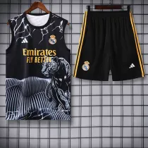 24/25 RMA Black White（Leopard Head）Tank top and shorts suit