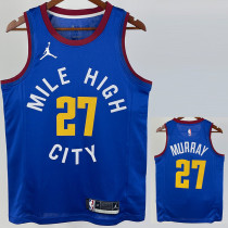 20/21 Nuggets MURRAY #27 Blue Top Quality Hot Pressing NBA Jersey (Trapeze Edition) 飞人版