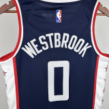 2018/2019 Clippers WESTBROOK #0 Dark Blue City Edition Top Quality Hot Pressing NBA Jersey