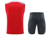 24/25 LIV Red Gray Shoulder Tank top and shorts suit （灰肩）