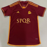 23/24 Roma Home Fans Soccer Jersey (Print SPQR)