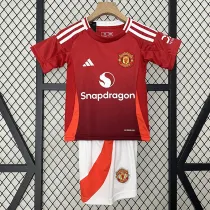 24/25 Man Utd Home Kids Soccer Jersey