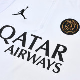 24/25  PSG White  Half Pull Tracksuit  (半拉链)