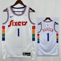 24/25 76ERS HARDEN  # 1City Edition Top Quality Hot Pressing Retro NBA Jersey