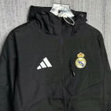 24/25 RMA Black Hooded  Windbreaker(Y013冲锋衣）