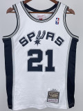 1993/1994 SA Spurs DUNCAN #21 White Retro Top Quality Hot Pressing NBA Jersey