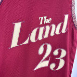 23/24 Cleveland Cavaliers JAMES #23 Red City Edition Top Quality Hot Pressing NBA Jersey