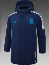24/25 Argentina Royal Blue Hooded Cotton Coat (蓝标)连帽棉衣