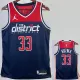 22/23 Wizards KUZMA #33 Royal Blue Top Quality Hot Pressing NBA Jersey (Trapeze Edition)