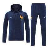24/25 France Royal Blue Hooded  Tracksuit