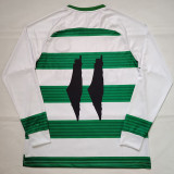 24/25 Palestino Deportivo White Green Pattern Long Sleeve Fans Soccer Jersey