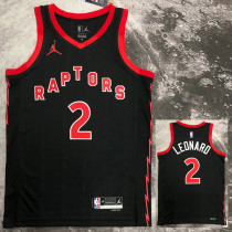 22/23 RAPTORS LEONARD #2 Black red Top Quality Hot Pressing NBA Jersey (Trapeze Edition)