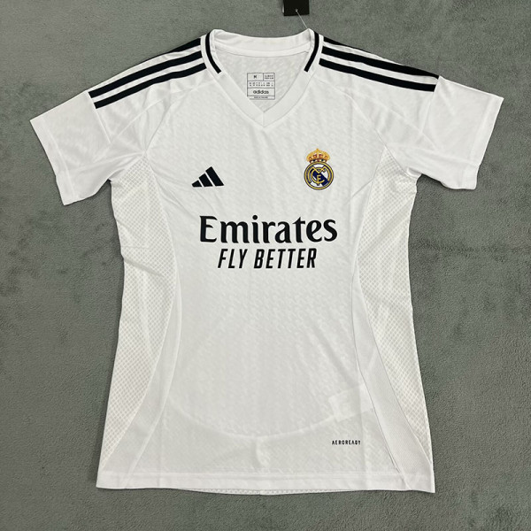 24/25 RMA  white Women Fans Soccer Jersey(女）