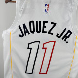 22/23 HEAT JAQUEZ JR. #11 White City Edition Top Quality Hot Pressing NBA Jersey
