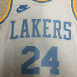 22/23 LAKERS BRYANT #24 White Top Quality Hot Pressing NBA Jersey (Retro Logo)