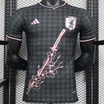 24/25 Japan Black（Pink knife）Player Version Soccer Jersey（粉黑袖口）